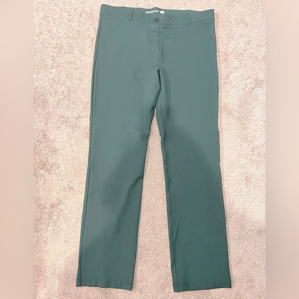 Betabrand Dress Pant Yoga Pants in Forest Green. Size XL.